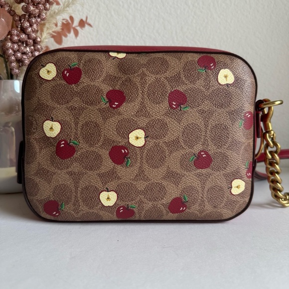 Coach Camera Bag In Signature Canvas With Scattered Apple Print- rare print - Picture 2 of 7